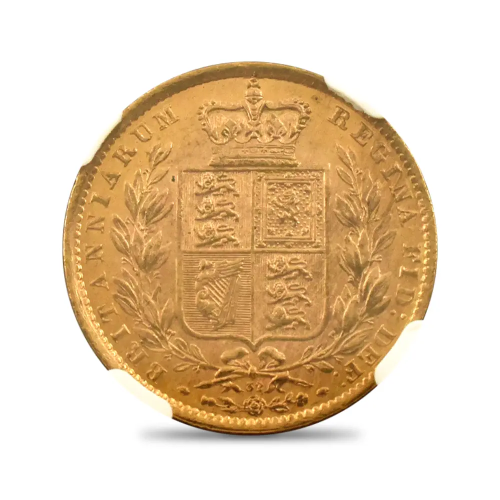 アンティークコイン3：6137 1871 ヴィクトリア女王 ヤングヘッド ソブリン金貨 NGC MS65