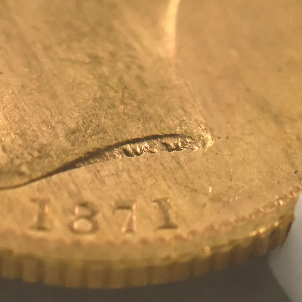 アンティークコイン9：6137 1871 ヴィクトリア女王 ヤングヘッド ソブリン金貨 NGC MS65