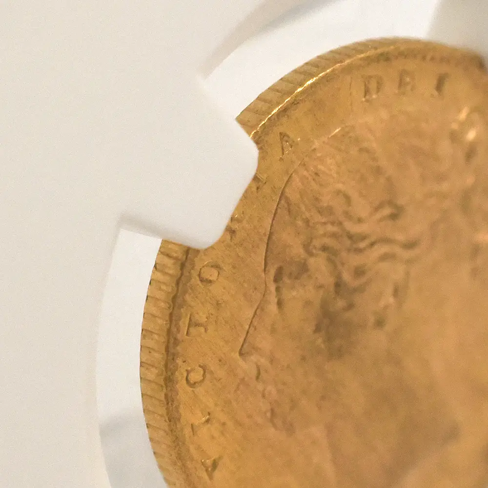 アンティークコイン13：6137 1871 ヴィクトリア女王 ヤングヘッド ソブリン金貨 NGC MS65