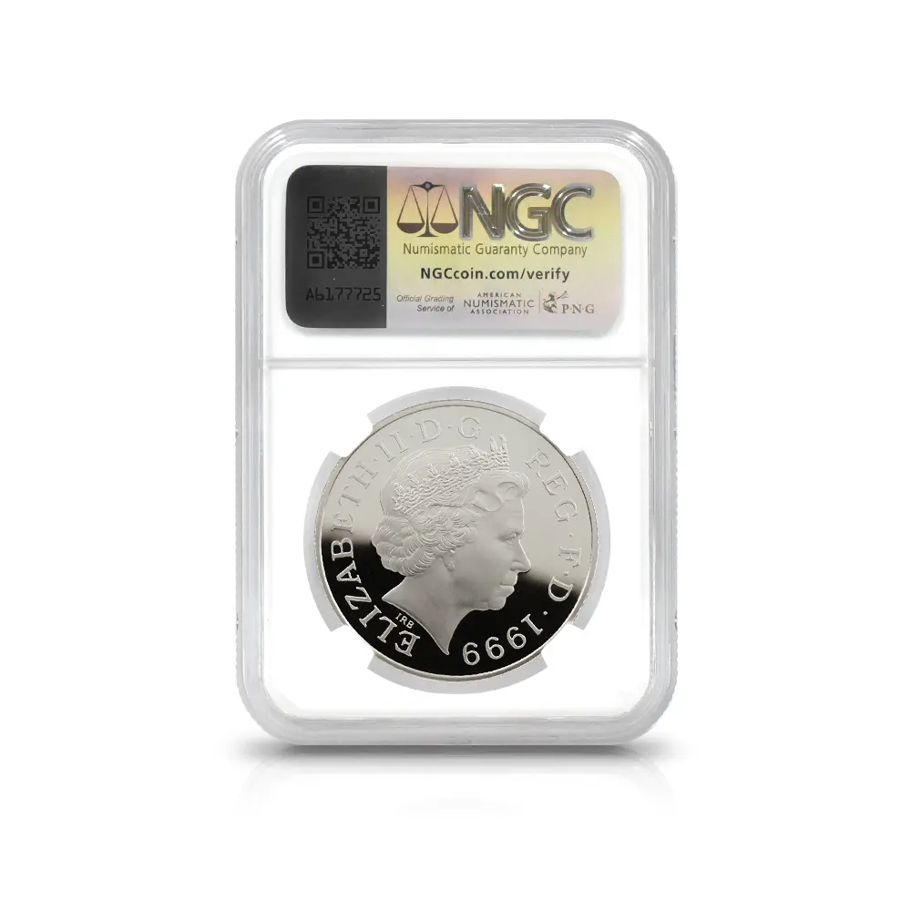 モダンコイン5：6144 1999 エリザベス2世 ダイアナ妃追悼記念 5ポンド銀貨 NGC PF69UC 箱付き