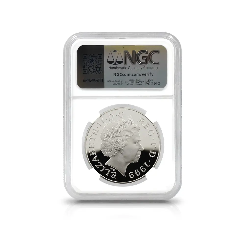 モダンコイン5：6145 1999 エリザベス2世 ダイアナ妃追悼記念 5ポンド銀貨 NGC PF69UC 箱付き
