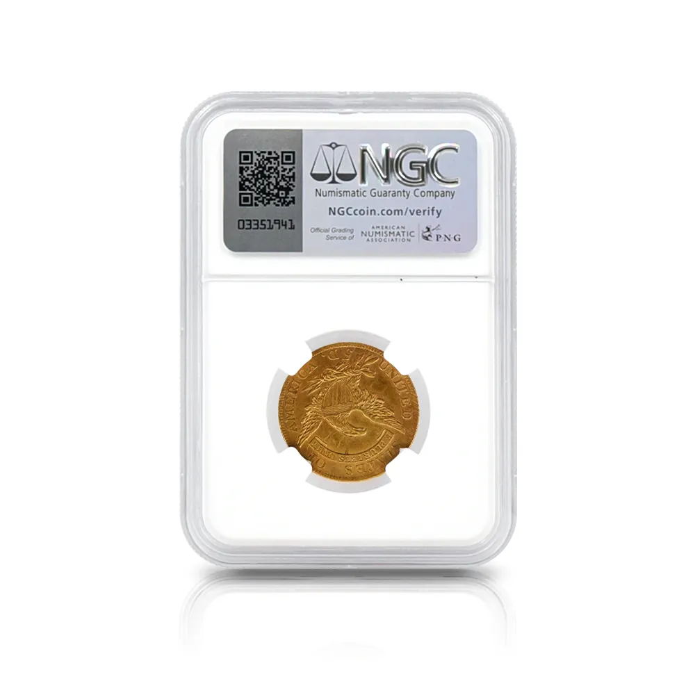 アンティークコイン5：4840 アメリカ 1807 リバティ キャップドバスト 5ドル金貨 NGC AU DETAILS