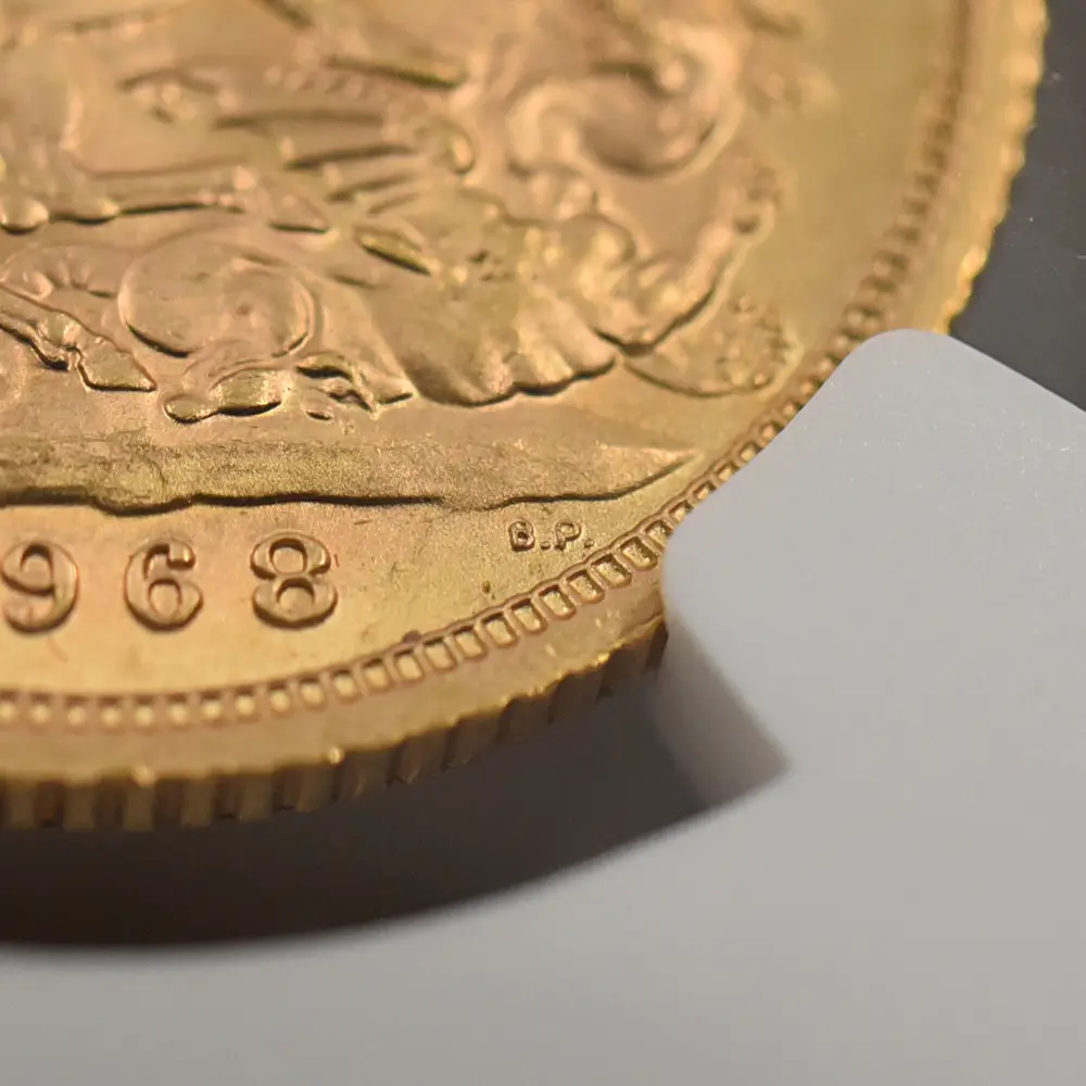 モダンコイン12：4831 1968 エリザベス2世 ヤングヤング 聖ジョージ竜退治 ソブリン金貨 NGC MS65