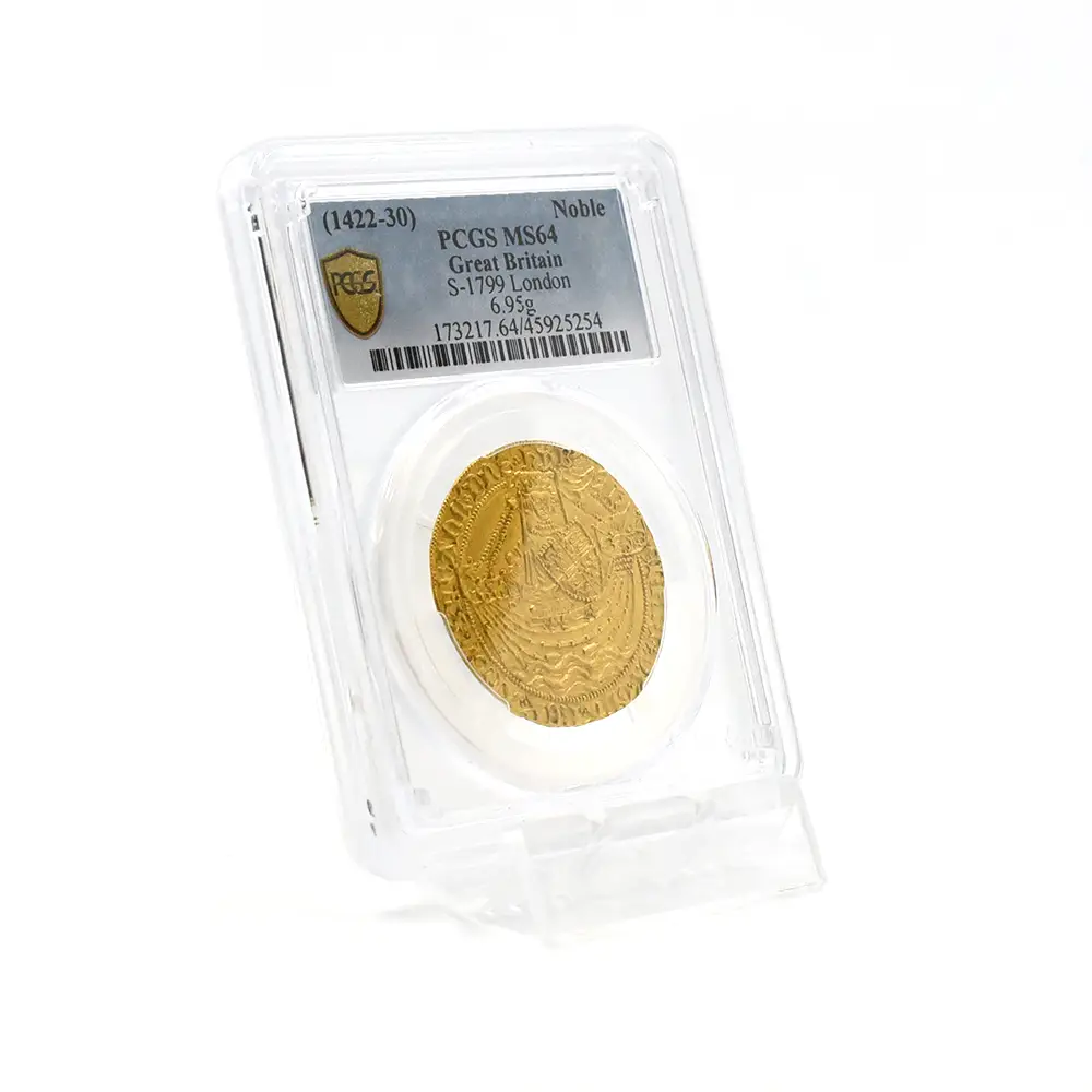 アンティークコイン6：3589 1422-1430 ヘンリー6世 ノーブル金貨 PCGS MS64 S-1799