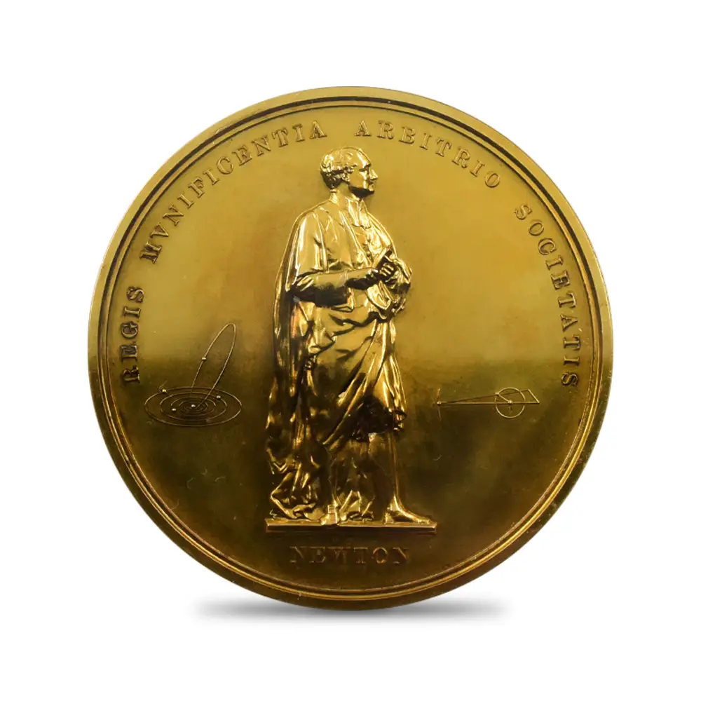 メダルs3：3592 (1951) ジョージ6世 アイザック・ニュートン 王立学会 金メダル PCGS SP62 BHM-4376
