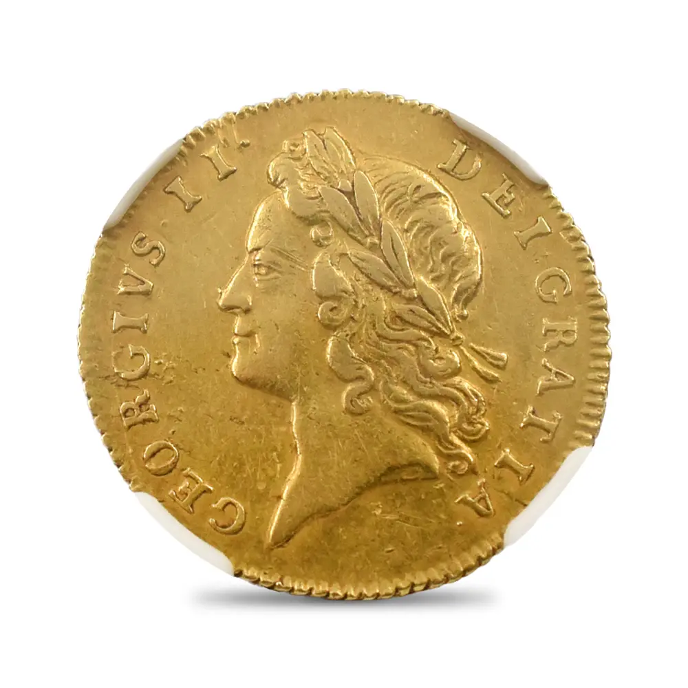 アンティークコイン2：6168 1734 ジョージ2世 1/2ギニー金貨 NGC AU53