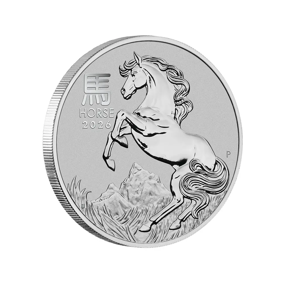 地金型4：6172 オーストラリア 2026 干支午年 100ドル 1オンス プラチナ貨 【1枚】 (コインケース付き)