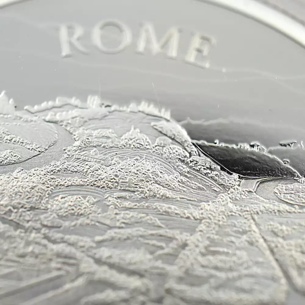 モダンコイン9：3176 2022 エリザベス2世 都市景観シリーズ第2弾 ローマ 5ポンド2オンス銀貨 発行即日鑑定品 NGC PF70UC 箱付き