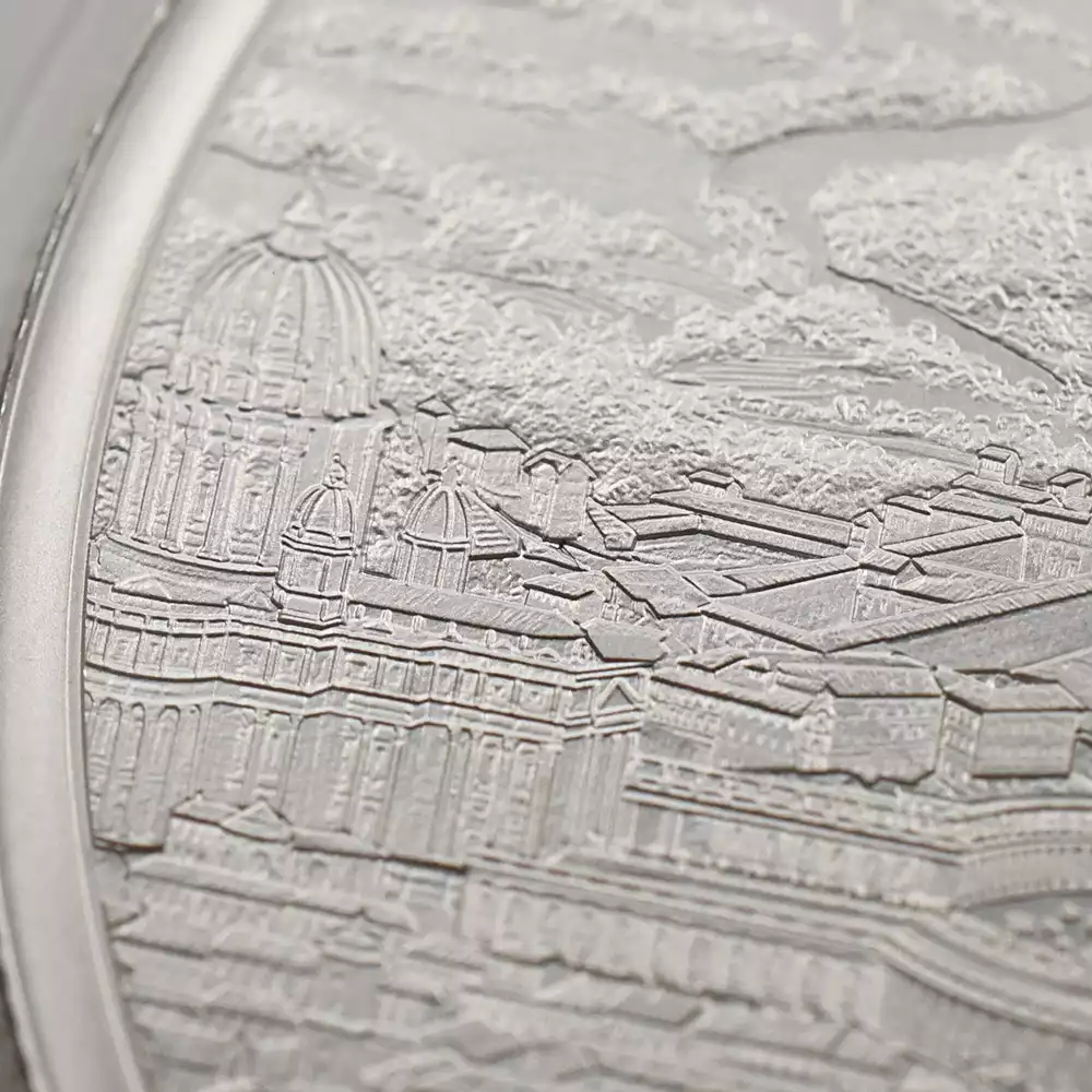 モダンコイン10：3176 2022 エリザベス2世 都市景観シリーズ第2弾 ローマ 5ポンド2オンス銀貨 発行即日鑑定品 NGC PF70UC 箱付き