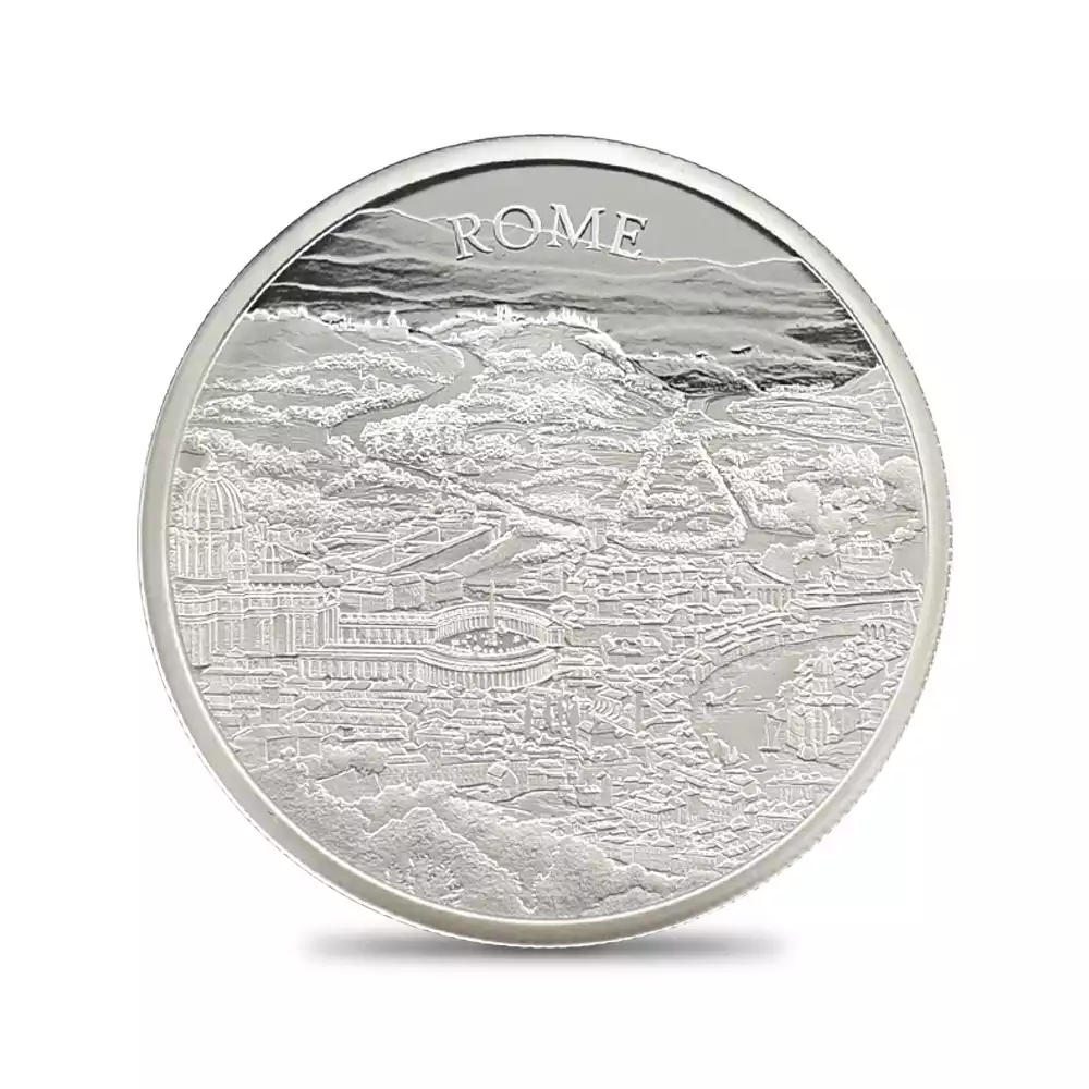 モダンコイン2：3176 2022 エリザベス2世 都市景観シリーズ第2弾 ローマ 5ポンド2オンス銀貨 発行即日鑑定品 NGC PF70UC 箱付き