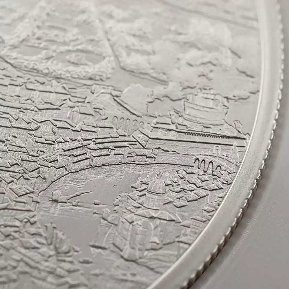 モダンコイン12：3176 2022 エリザベス2世 都市景観シリーズ第2弾 ローマ 5ポンド2オンス銀貨 発行即日鑑定品 NGC PF70UC 箱付き