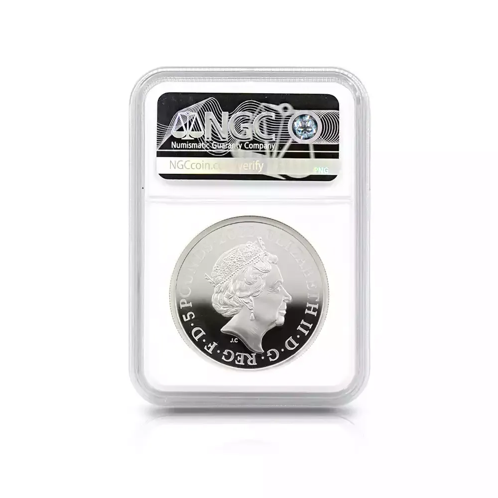 モダンコイン5：3176 2022 エリザベス2世 都市景観シリーズ第2弾 ローマ 5ポンド2オンス銀貨 発行即日鑑定品 NGC PF70UC 箱付き