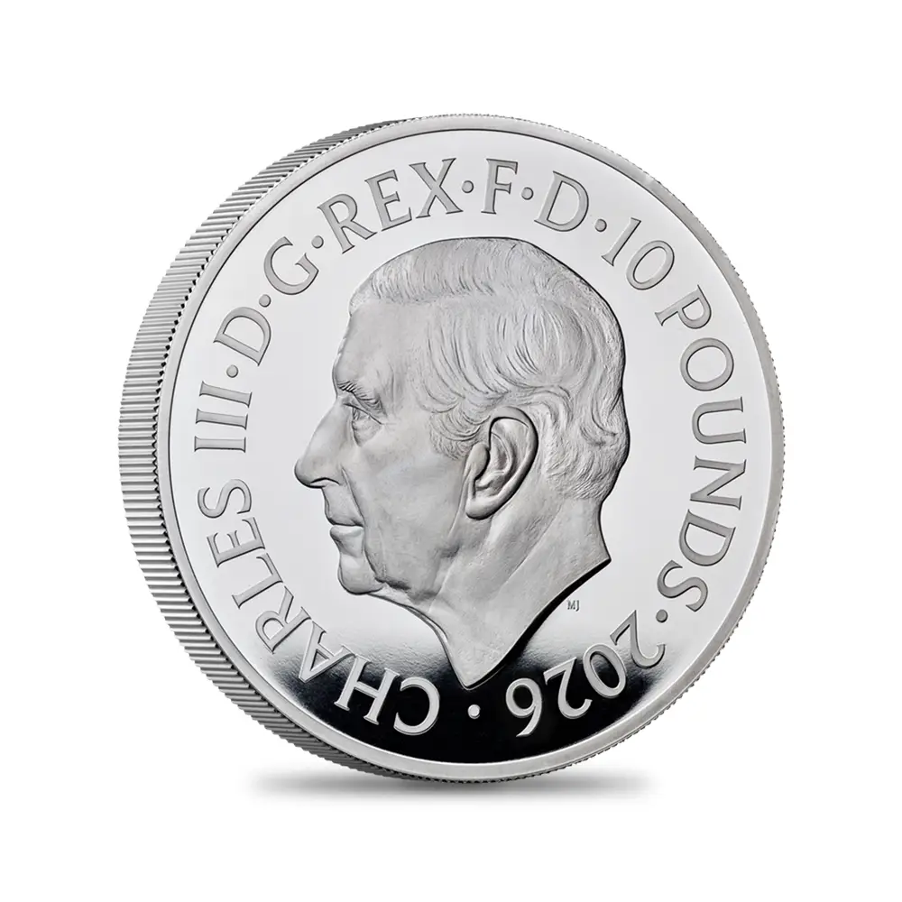 モダンコイン3：6185 2026 チャールズ3世 干支午年 馬年 10ポンド5オンスプルーフ銀貨 未鑑定 箱付き【ご予約承り品】