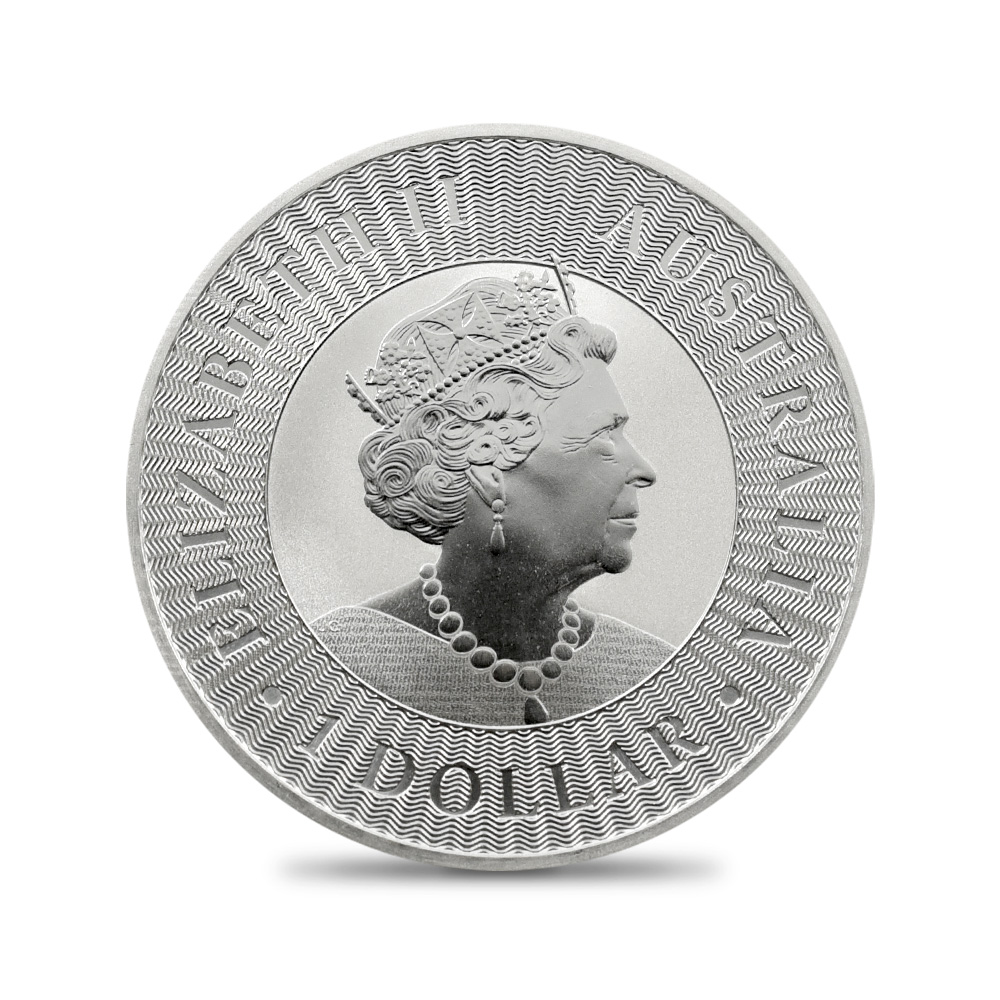 地金型3：2024 オーストラリア 2022 カンガルー 1ドル 1オンス 銀貨 【25枚】 (コインチューブ付き)