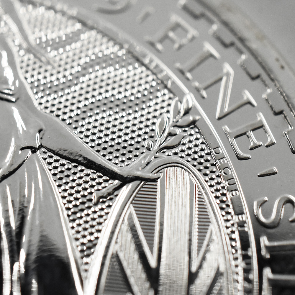 地金型9：2027 イギリス 2022 ブリタニア 2ポンド 1オンス 地金型銀貨 【25枚】セット  (コインチューブ付き)