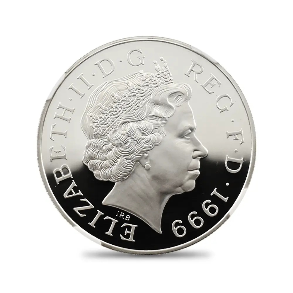 モダンコイン3:6182 1999 エリザベス2世 ダイアナ妃追悼記念 5ポンド銀貨 NGC PF69UC 箱付き