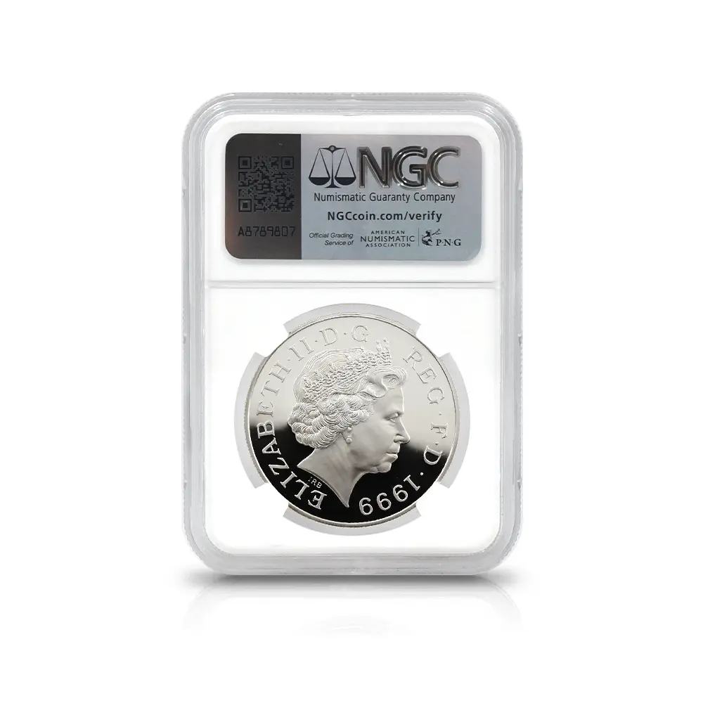モダンコイン5:6182 1999 エリザベス2世 ダイアナ妃追悼記念 5ポンド銀貨 NGC PF69UC 箱付き