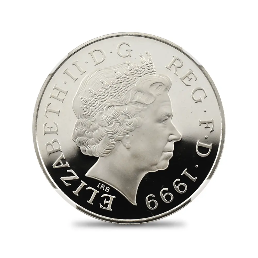モダンコイン3：6183 1999 エリザベス2世 ダイアナ妃追悼記念 5ポンド銀貨 NGC PF69UC 箱付き