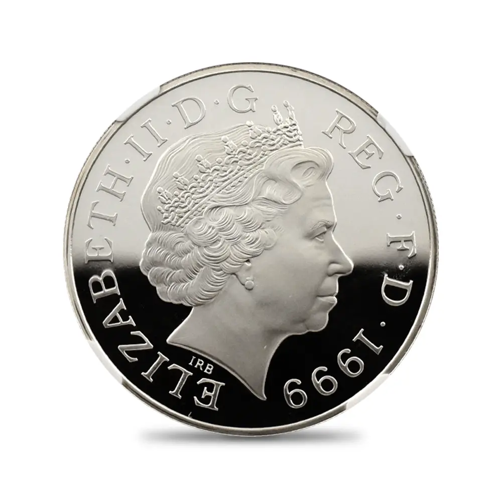 モダンコイン3：6184 1999 エリザベス2世 ダイアナ妃追悼記念 5ポンド銀貨 NGC PF69UC 箱付き