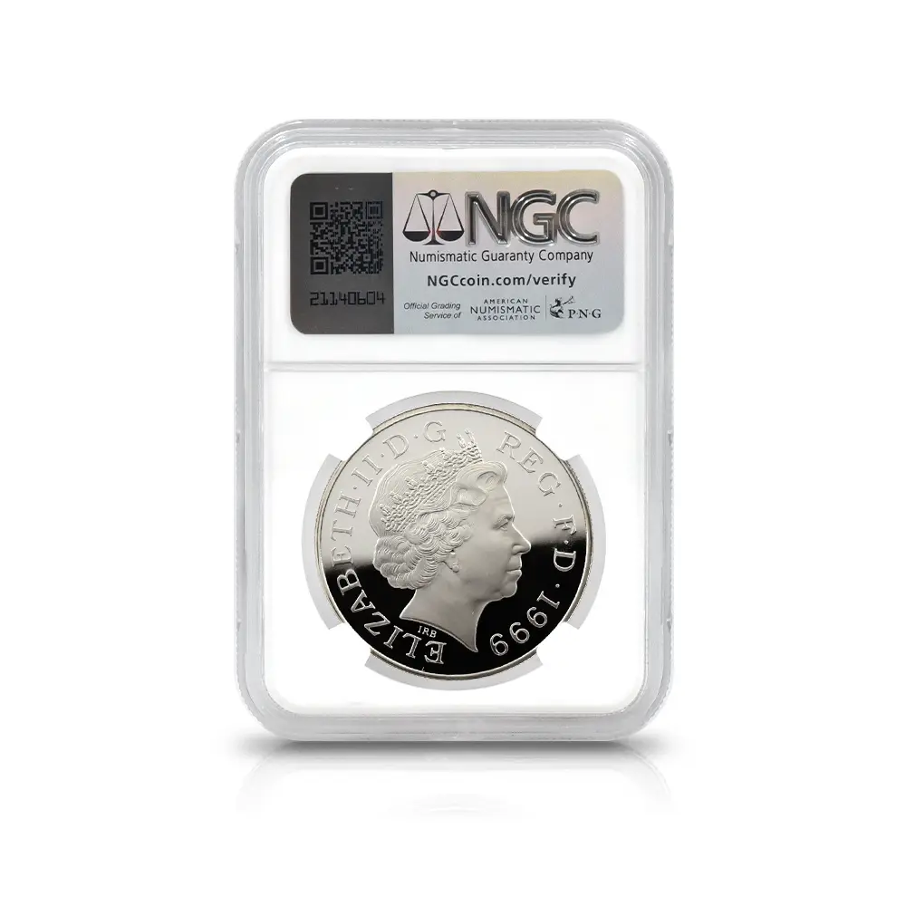 モダンコイン5：6184 1999 エリザベス2世 ダイアナ妃追悼記念 5ポンド銀貨 NGC PF69UC 箱付き