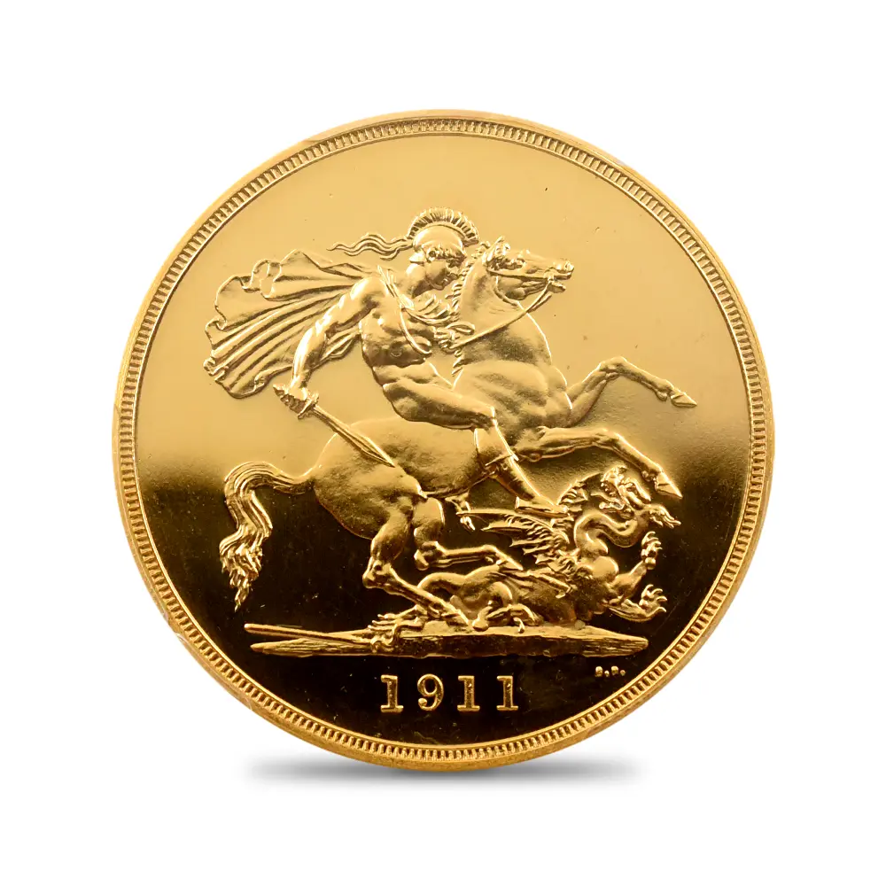 アンティークコイン3：6188 1911 ジョージ5世 聖ジョージ竜退治 5ポンド金貨 PCGS PR65CA S-3994 WR-414