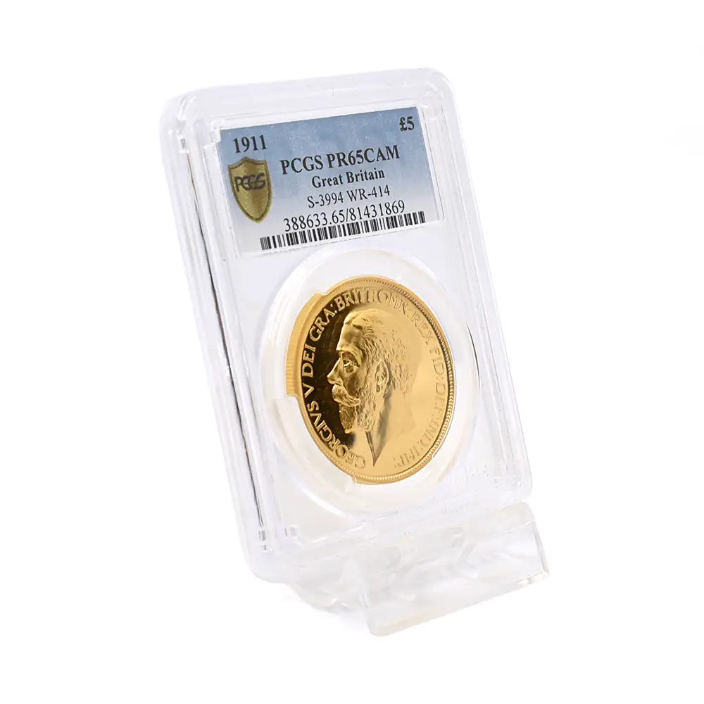 アンティークコイン6：6188 1911 ジョージ5世 聖ジョージ竜退治 5ポンド金貨 PCGS PR65CA S-3994 WR-414