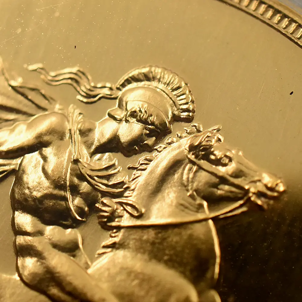 アンティークコイン10：6188 1911 ジョージ5世 聖ジョージ竜退治 5ポンド金貨 PCGS PR65CA S-3994 WR-414