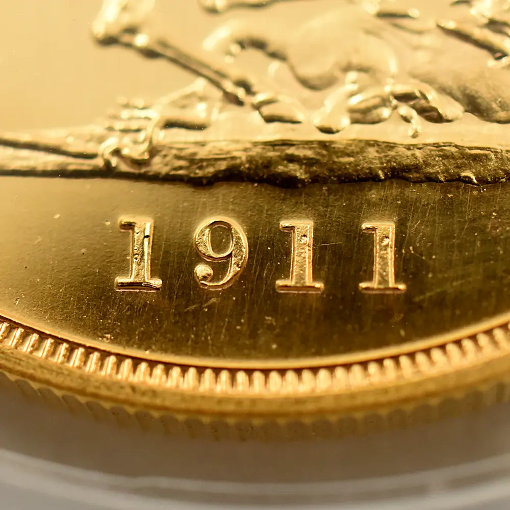アンティークコイン13：6188 1911 ジョージ5世 聖ジョージ竜退治 5ポンド金貨 PCGS PR65CA S-3994 WR-414