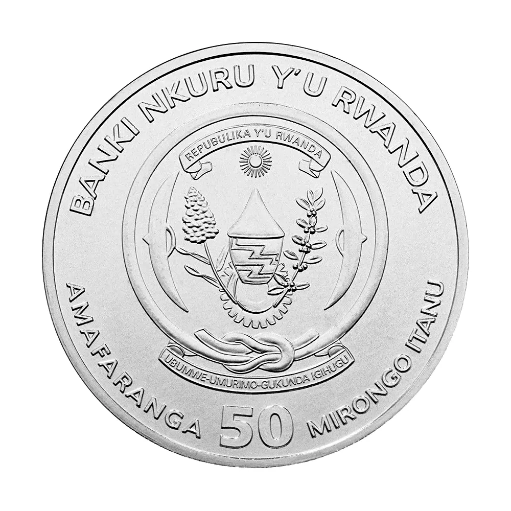 地金型3：6189 ルワンダ 2026 干支午年 50フラン1オンス 銀貨 【1枚】 (コインケース付き)
