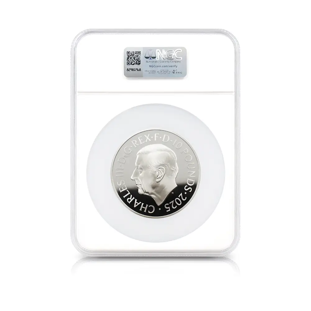 モダンコイン5:6191 2025 チャールズ3世 ワーテルロー・メダル - 勝利 10ポンド5オンス銀貨 NGC PF70UC