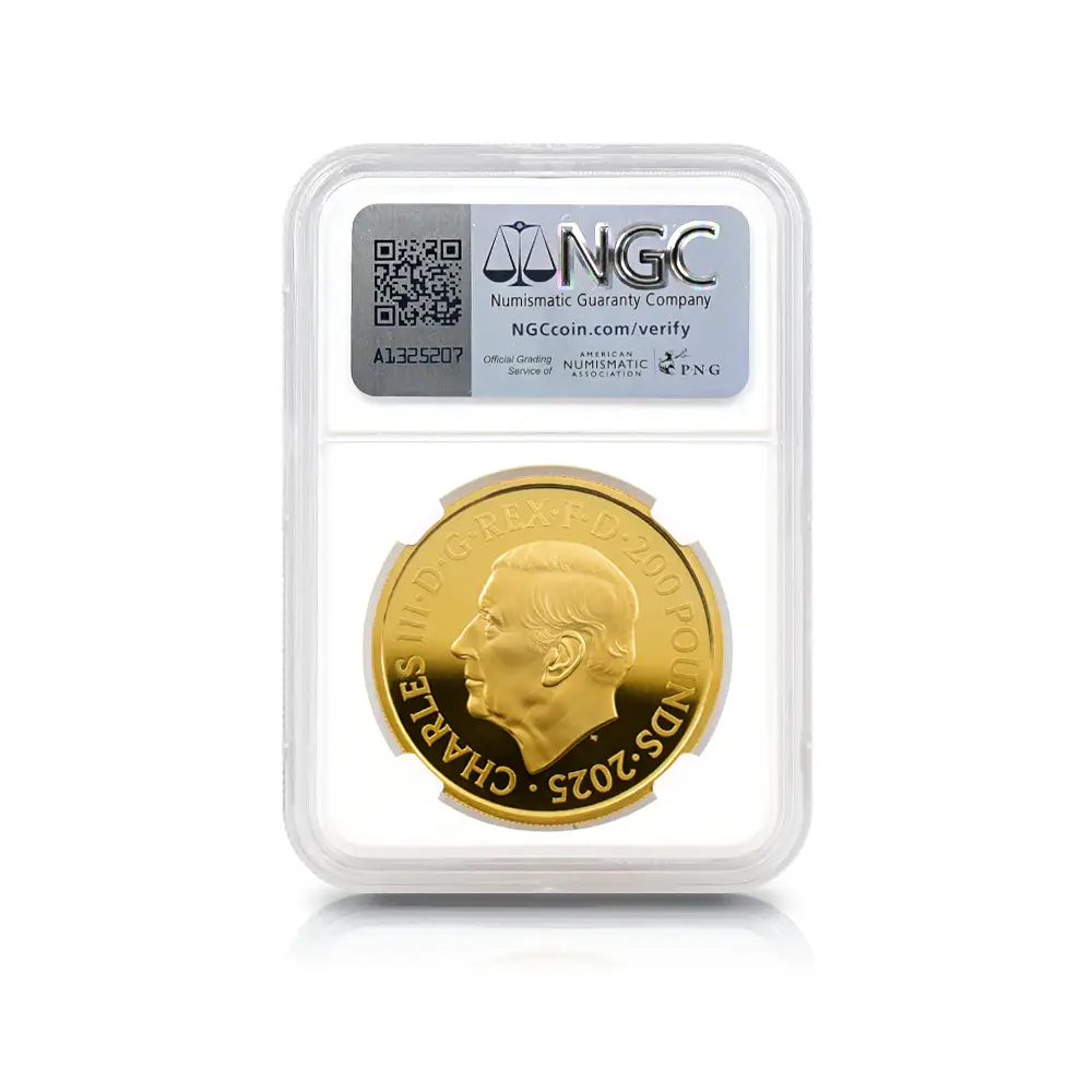 モダンコイン5:6193 2025 チャールズ3世 ワーテルロー・メダル - 勝利 200ポンド2オンス金貨 ファーストリリース NGC PF69UC