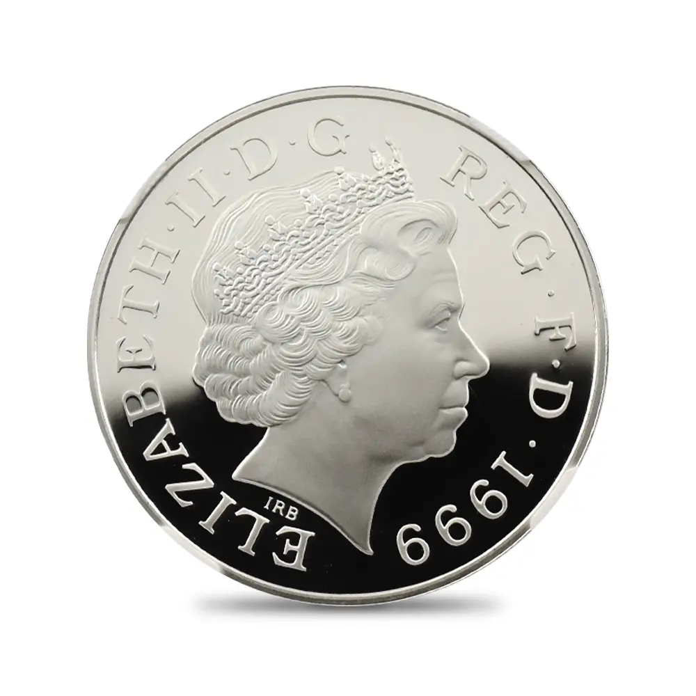 モダンコイン3：6198 1999 エリザベス2世 ダイアナ妃追悼記念 5ポンド銀貨 NGC PF69UC 箱付き