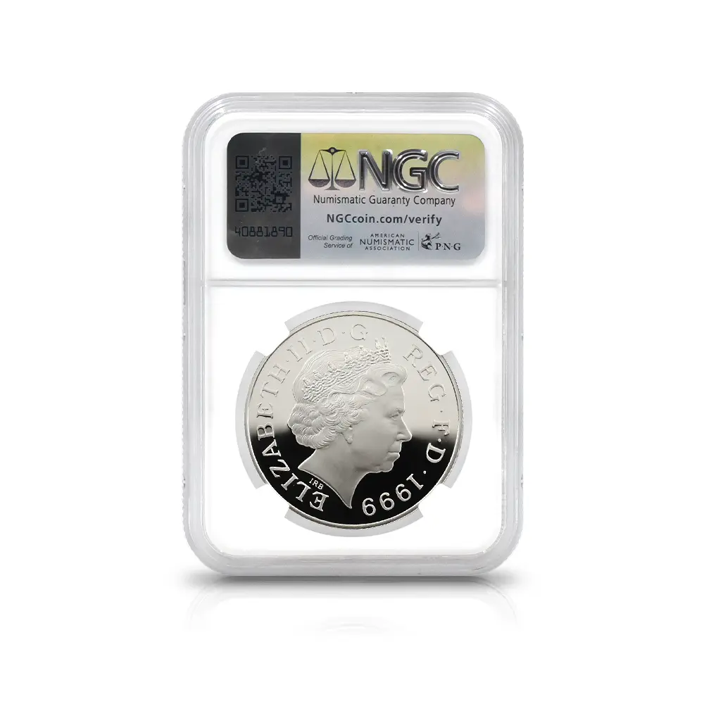 モダンコイン5：6198 1999 エリザベス2世 ダイアナ妃追悼記念 5ポンド銀貨 NGC PF69UC 箱付き