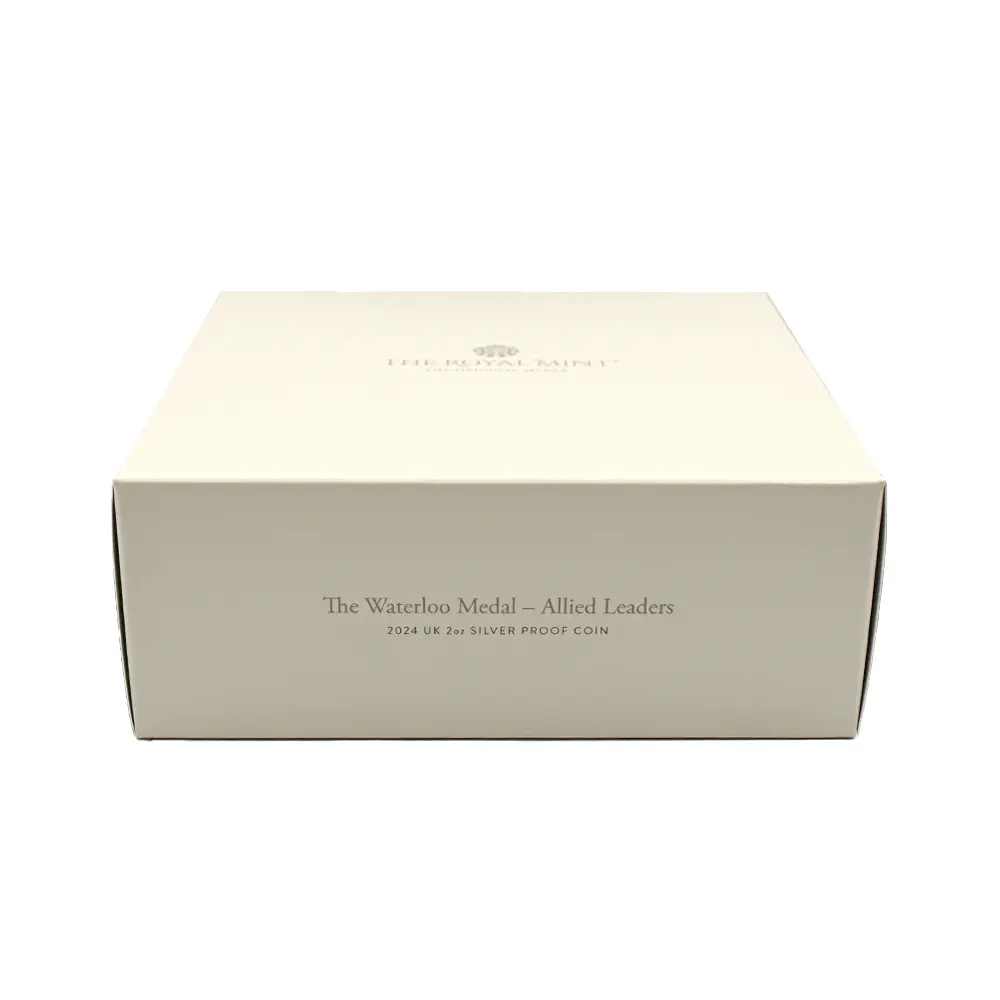 モダンコイン6：6205 2024 チャールズ3世 ワーテルロー・メダル - 連合国代表 5ポンド2オンス銀貨 発行即日鑑定品 NGC PF70UC 箱付き
