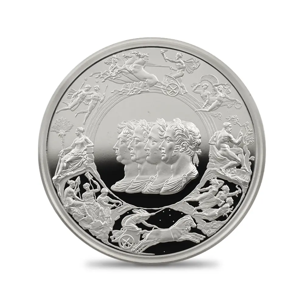 モダンコイン2：6205 2024 チャールズ3世 ワーテルロー・メダル - 連合国代表 5ポンド2オンス銀貨 発行即日鑑定品 NGC PF70UC 箱付き