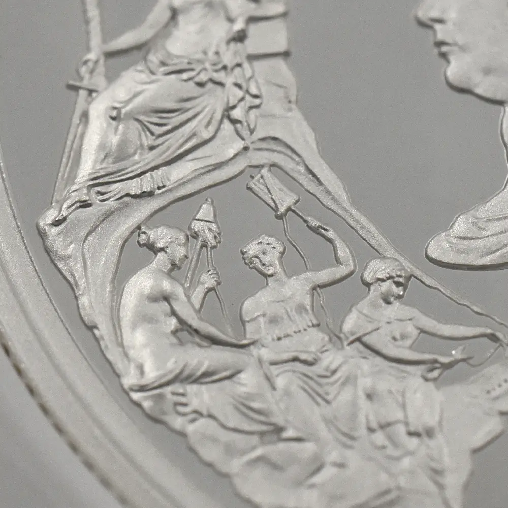 モダンコイン10：6205 2024 チャールズ3世 ワーテルロー・メダル - 連合国代表 5ポンド2オンス銀貨 発行即日鑑定品 NGC PF70UC 箱付き