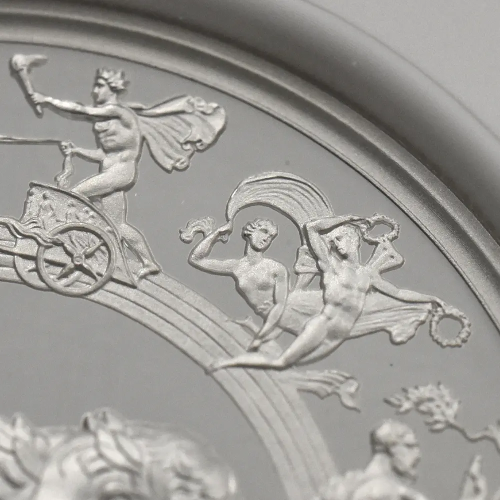 モダンコイン11：6205 2024 チャールズ3世 ワーテルロー・メダル - 連合国代表 5ポンド2オンス銀貨 発行即日鑑定品 NGC PF70UC 箱付き