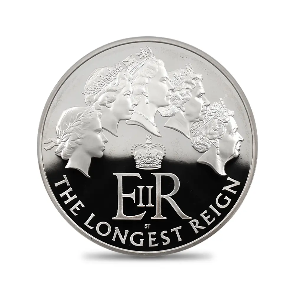 モダンコイン2:6207 2015 エリザベス2世 最長在位記念 10ポンド5オンス銀貨 NGC PF69UC