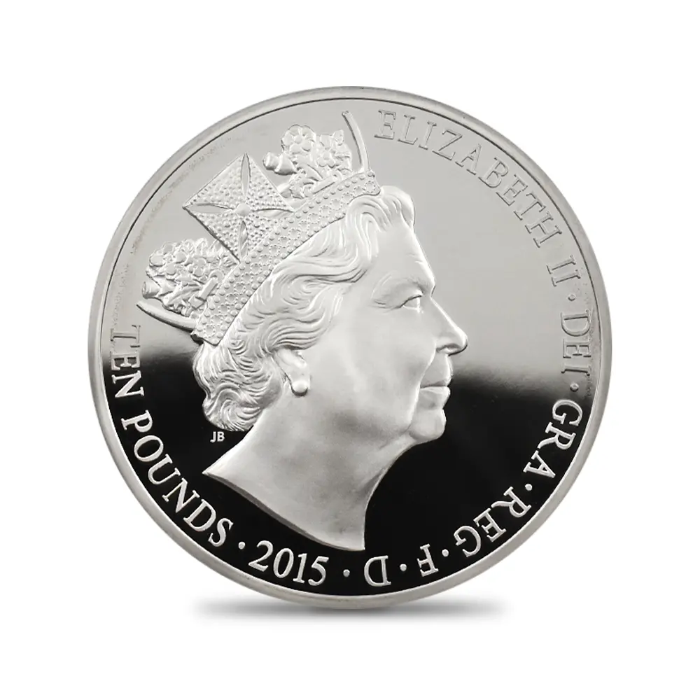モダンコイン3:6207 2015 エリザベス2世 最長在位記念 10ポンド5オンス銀貨 NGC PF69UC