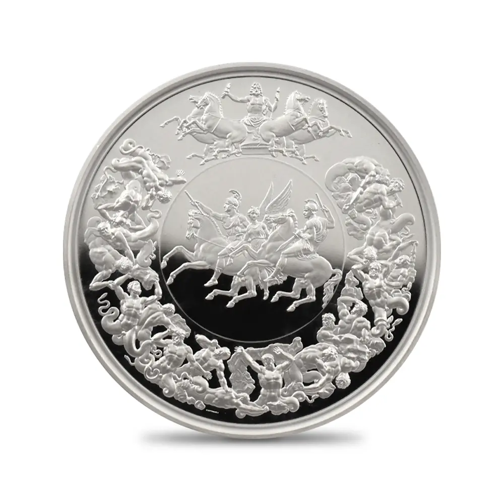 モダンコイン2:6209 2025 チャールズ3世 ワーテルロー・メダル - 勝利 5ポンド2オンス銀貨 発行即日鑑定品 NGC PF70UC 箱付き