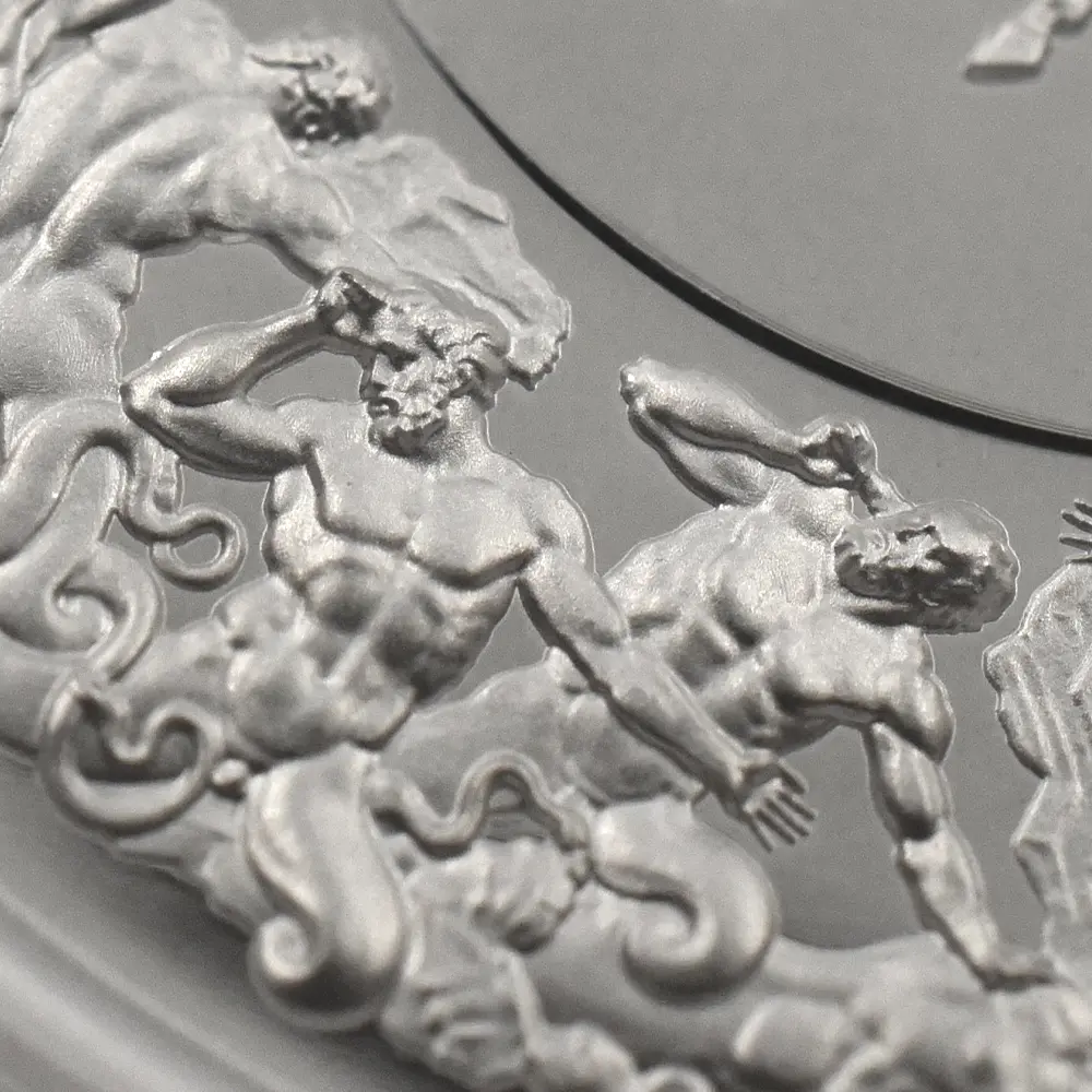 モダンコイン12:6209 2025 チャールズ3世 ワーテルロー・メダル - 勝利 5ポンド2オンス銀貨 発行即日鑑定品 NGC PF70UC 箱付き