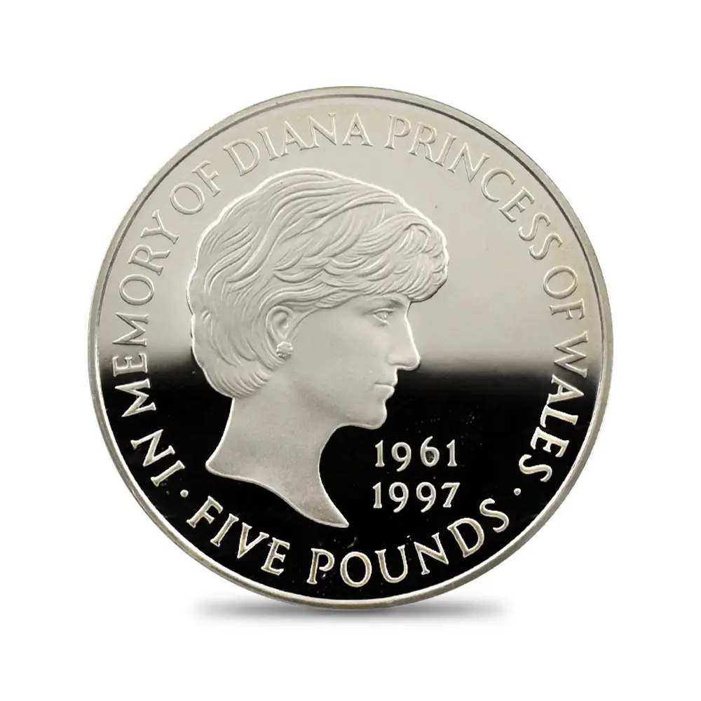 モダンコイン2：6213 1999 エリザベス2世 ダイアナ妃追悼記念 5ポンド銀貨 PCGS PR69DC S-L6