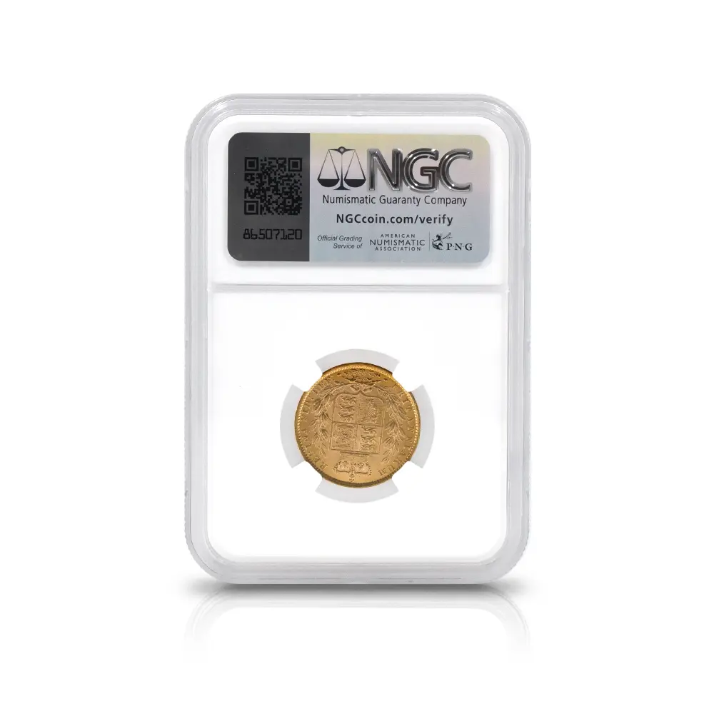 アンティークコイン5：6214 1871 ヴィクトリア女王 ヤングヘッド ソブリン金貨 NGC MS63
