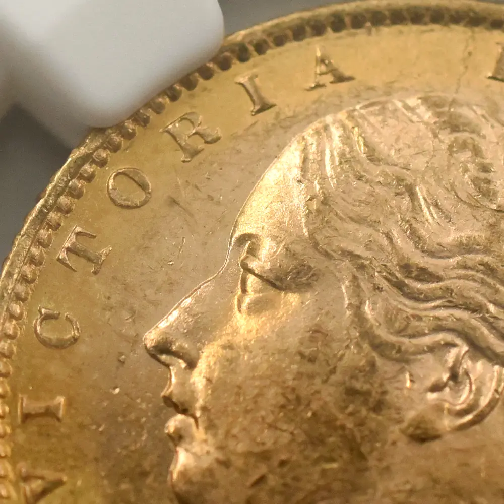 アンティークコイン7：6214 1871 ヴィクトリア女王 ヤングヘッド ソブリン金貨 NGC MS63
