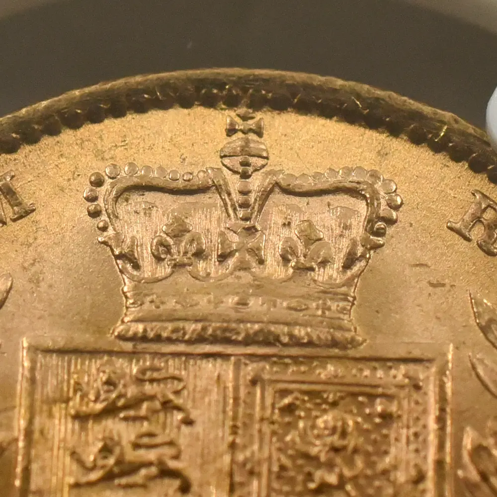 アンティークコイン10：6214 1871 ヴィクトリア女王 ヤングヘッド ソブリン金貨 NGC MS63