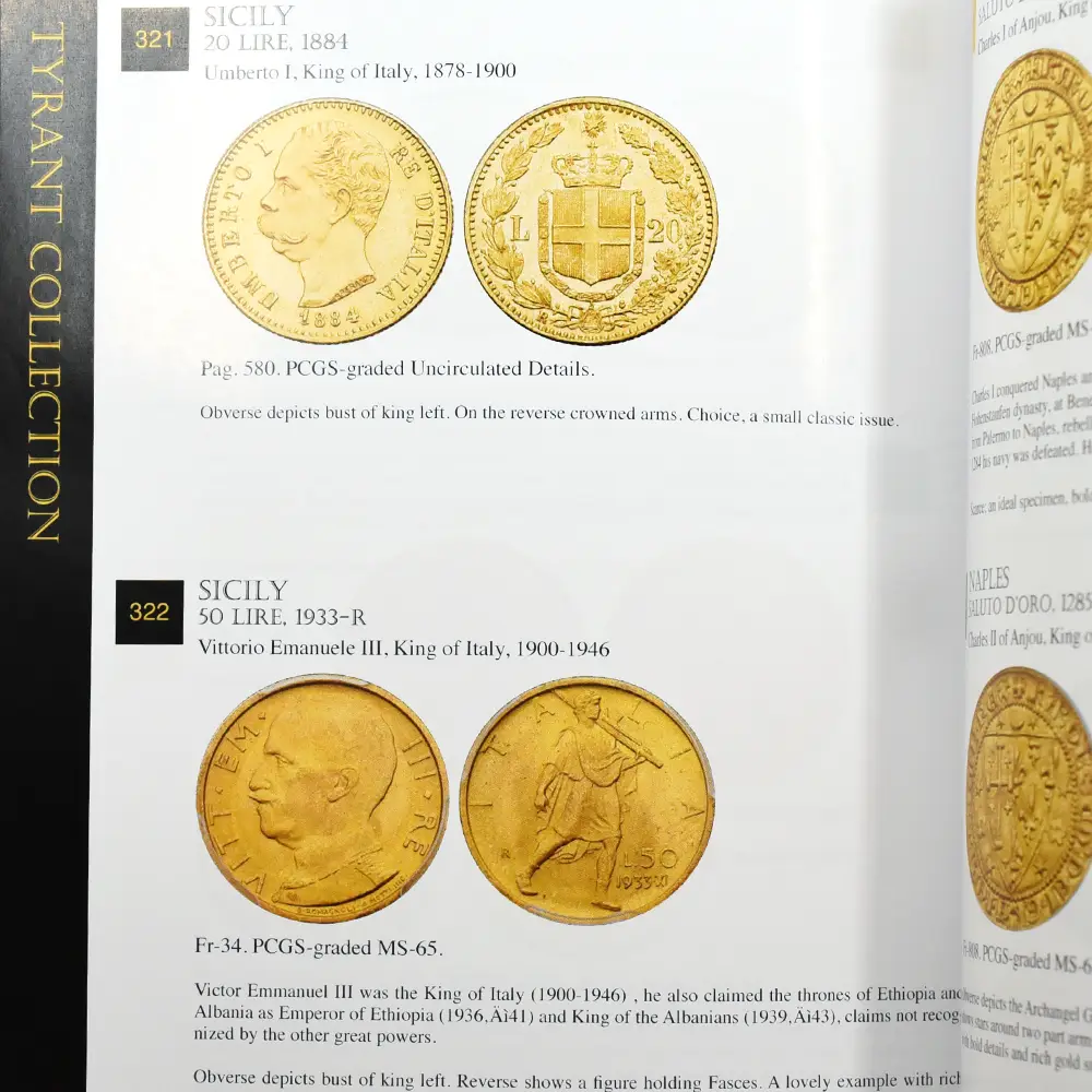 書籍6：3649 本 書籍 『Tyrant Collection – World’s Most Valuable Private Coin Collection』 イタリアコイン傑作選