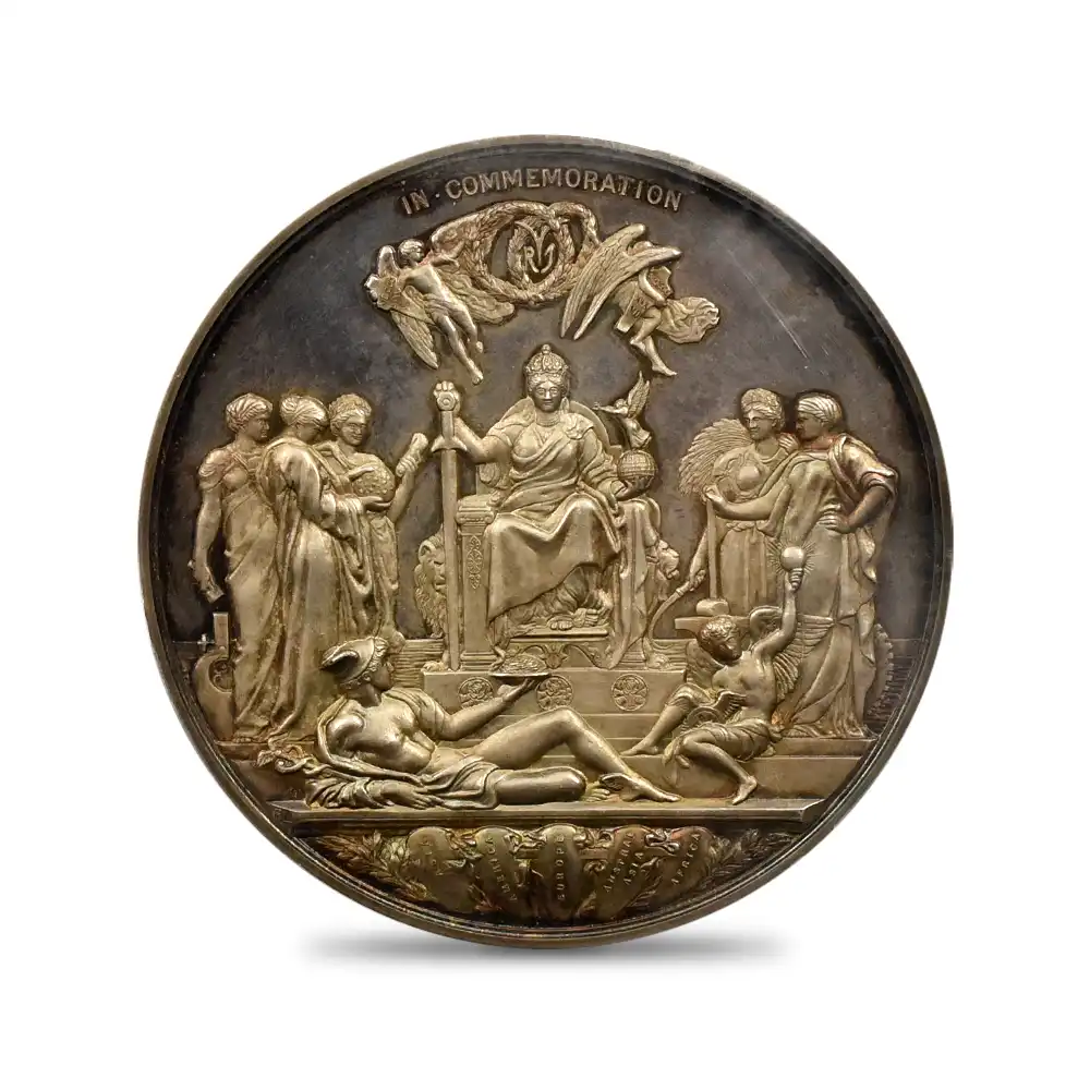 メダル3：3657 1887 ヴィクトリア女王 戴冠50周年記念 ゴールデンジュビリー 銀メダル PCGS SP63 箱付き Eimer-1733b BHM-3219