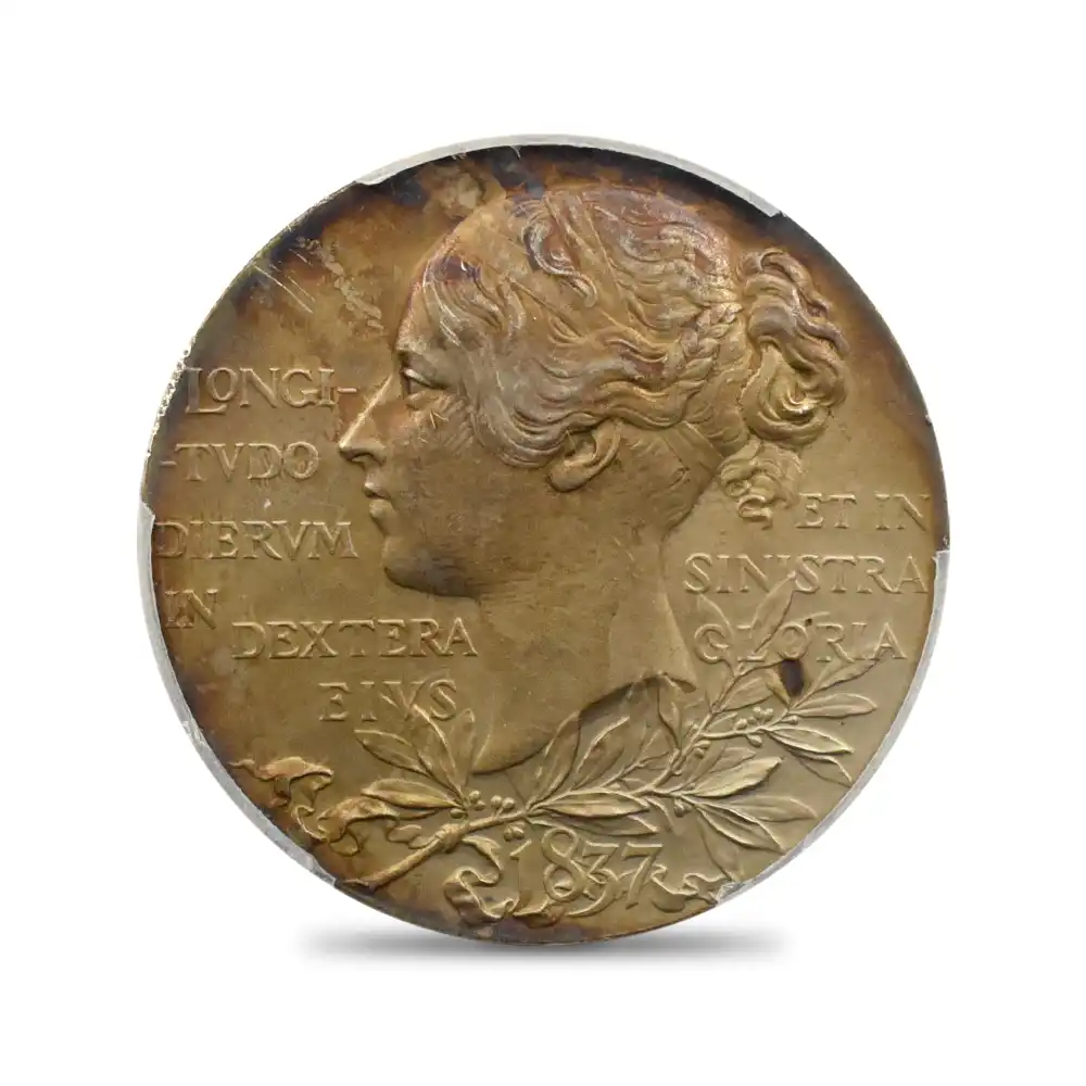 メダル3：3658 1897 ヴィクトリア女王 オールド（ヴェールド）ヘッド 戴冠60周年記念 ダイヤモンドジュビリー 銀メダル PCGS SP63 箱付き Eimer-1817a Matte