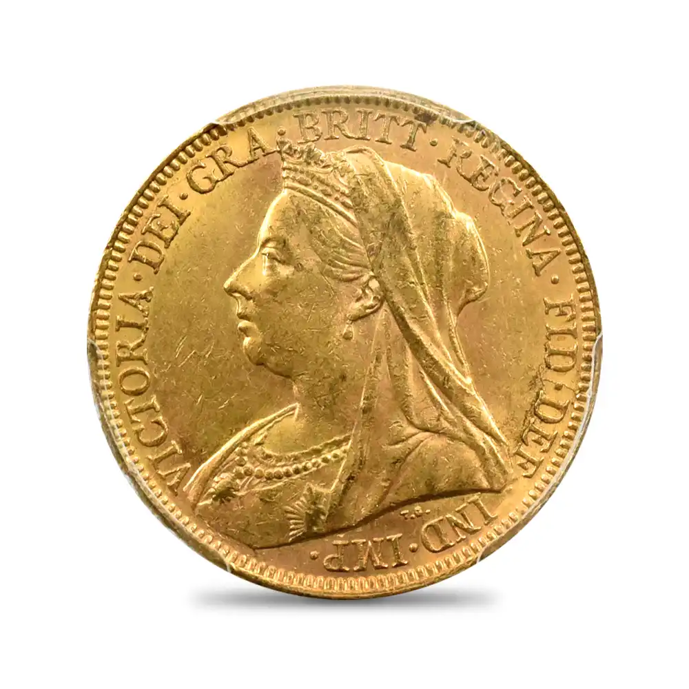 アンティークコイン2：3661 オーストラリア 1895M ヴィクトリア女王 オールド（ヴェールド）ヘッド 聖ジョージ竜退治 ソブリン金貨 PCGS MS62
