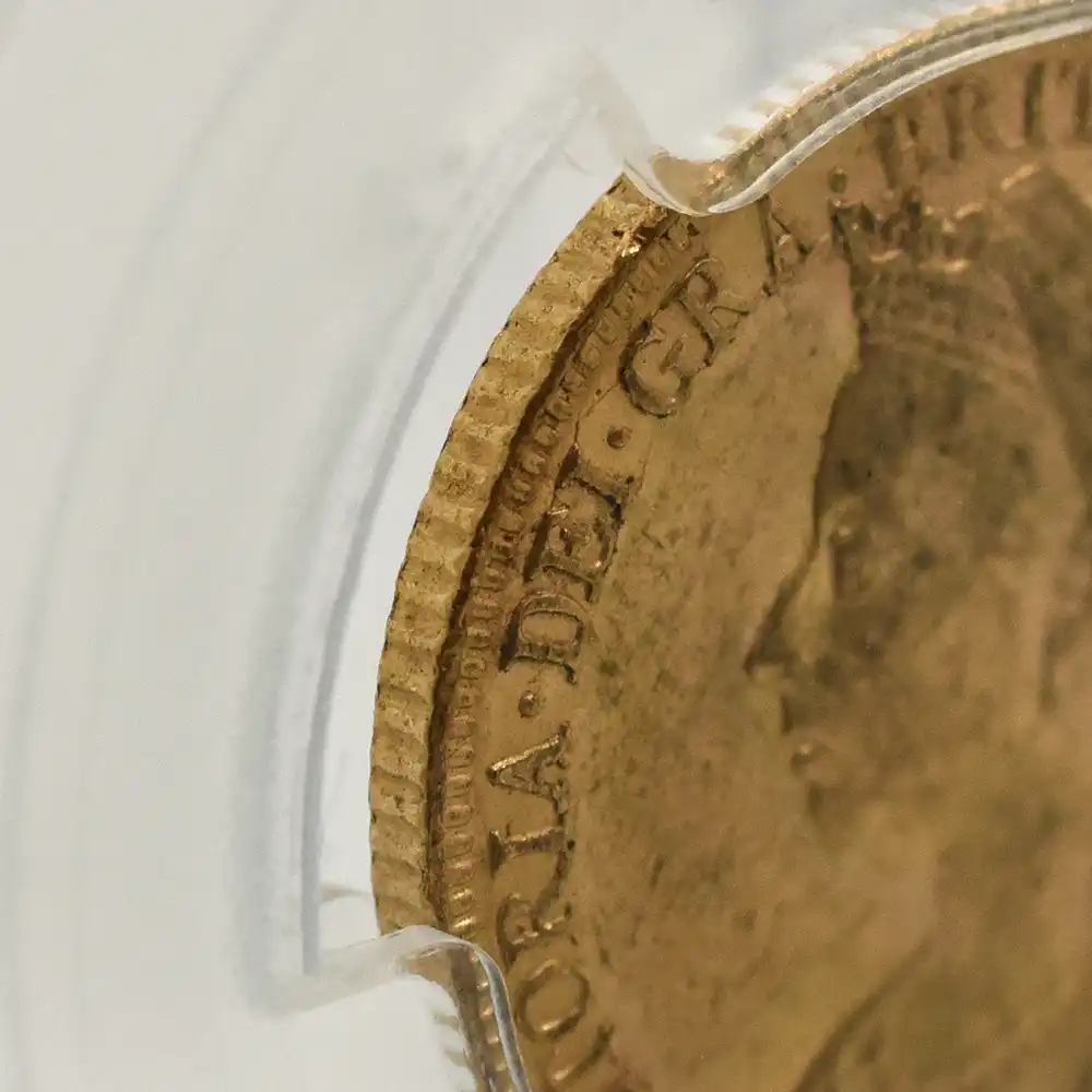アンティークコイン15：3661 オーストラリア 1895M ヴィクトリア女王 オールド（ヴェールド）ヘッド 聖ジョージ竜退治 ソブリン金貨 PCGS MS62